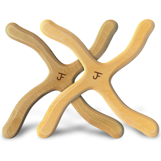 Zwei Bumerange aus der Boomerang Manufaktur JF Bumerang