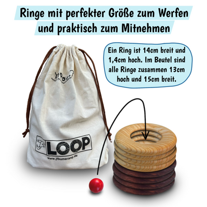 JF Loop - Outdoor Wurfspiel - Ringe mit perfekter Größe zum Werfen und praktisch zum Mitnehmen