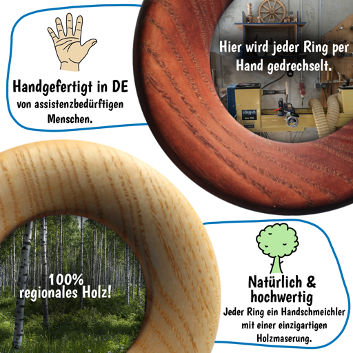 JF Loop - Outdoor Wurfspiel - Handgefertigt in DE, 100% regionales Holz,Natürlich und hochwertig